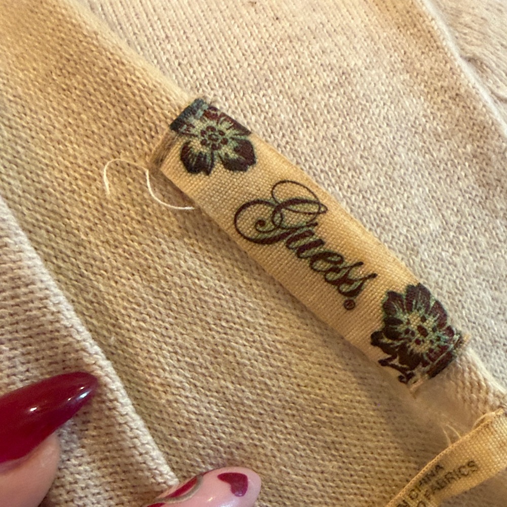 Guess Beige Open-Front Cardigan - Picture 4 of 5